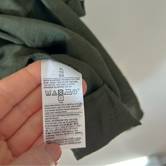 Olive Long Sleeve Tunic Top size XL - Picture 4 of 8